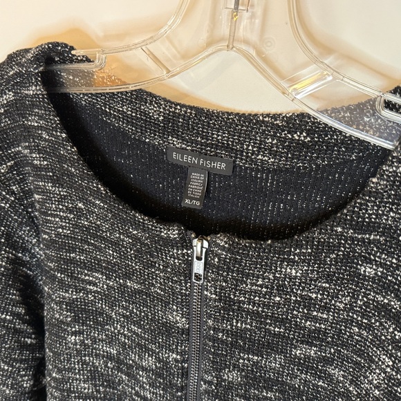 Eileen Fisher Lightweight Mélange Knit Jacket XL - Picture 4 of 6